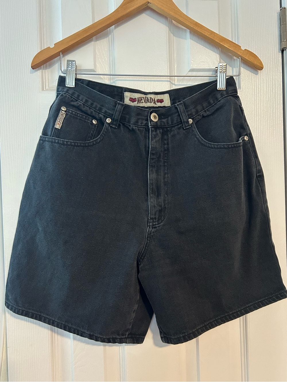 Nevada Vintage Black Denim Shorts